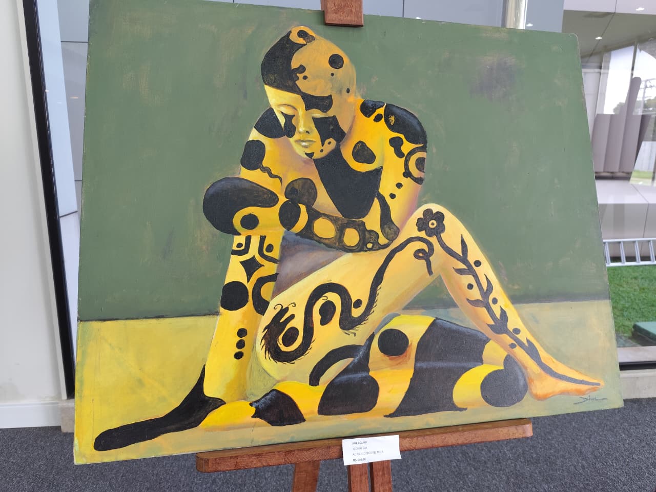 Quadro 'Arlequim' por Dim - Foto: Mirlany Silva/A Tribuna