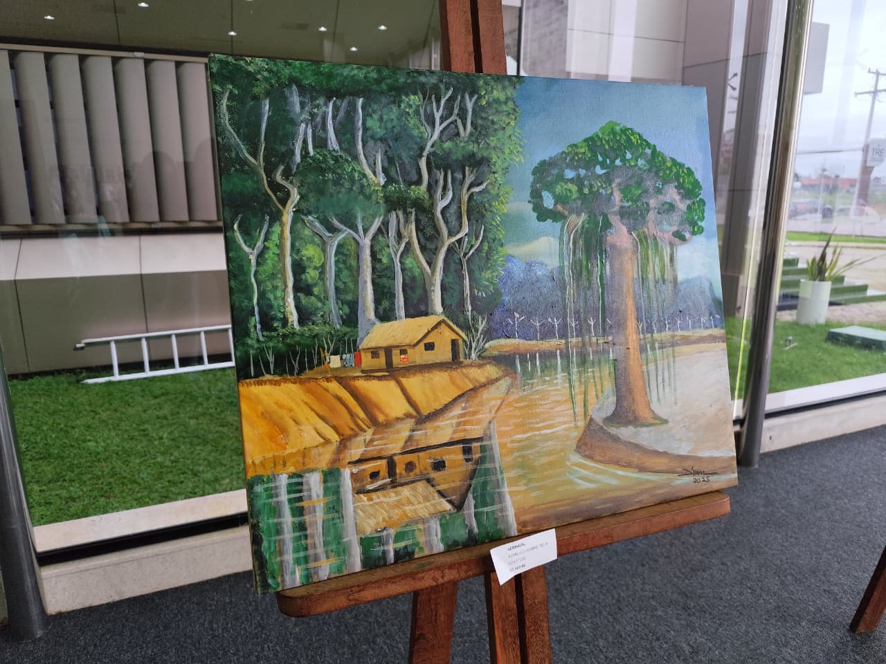 Quadro 'Seringal' por Dim - Foto: Mirlany Silva/A Tribuna