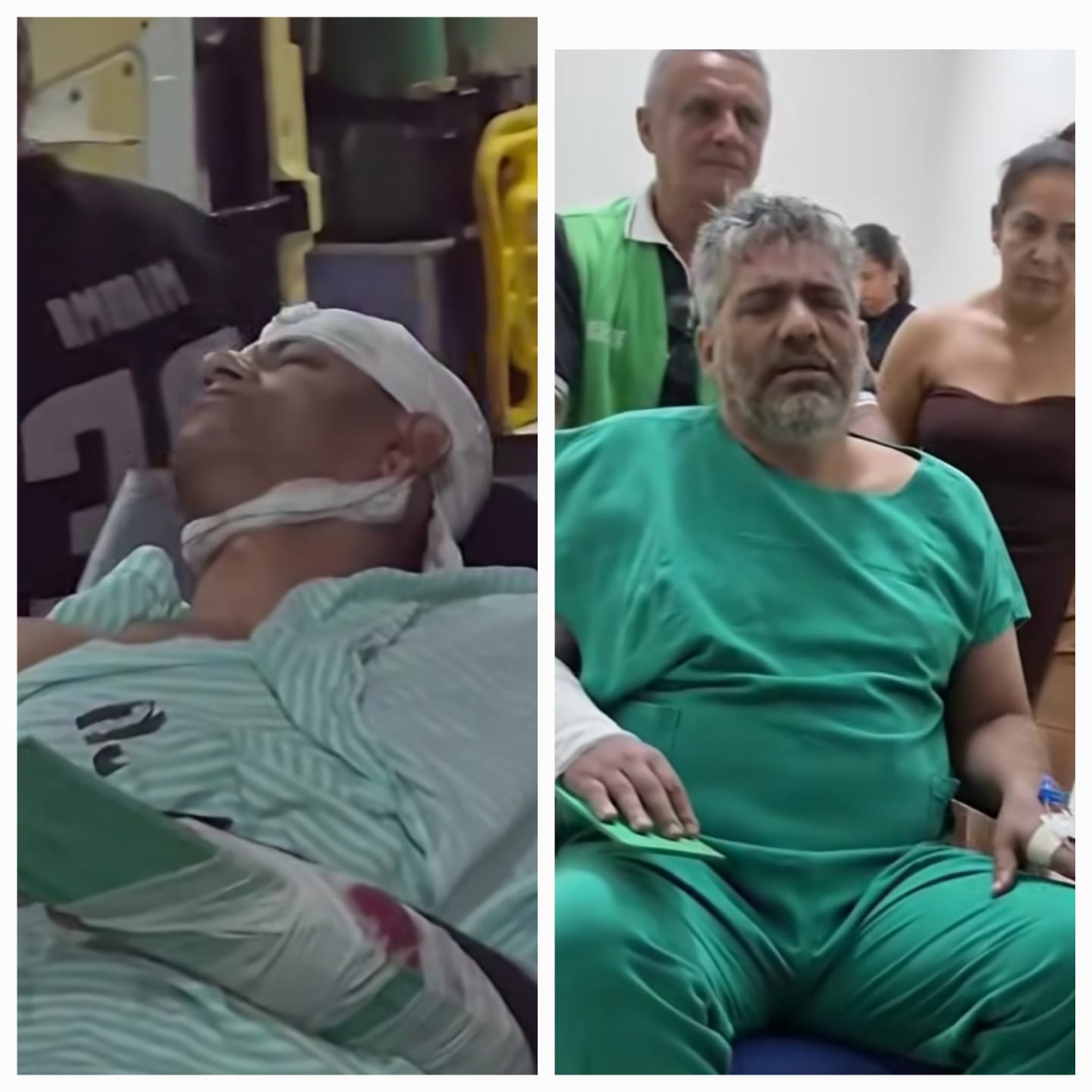 O juiz aposentado Edinaldo Muniz e do seu irmão Edinei Muniz no momento da trasnferência para a capital