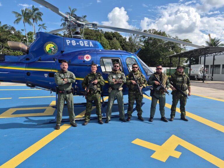 Equipes do Grupo Especial de Operações em Fronteira (Gefron), com apoio aéreo do Ciopaer, chegaram à área em 7 de julho