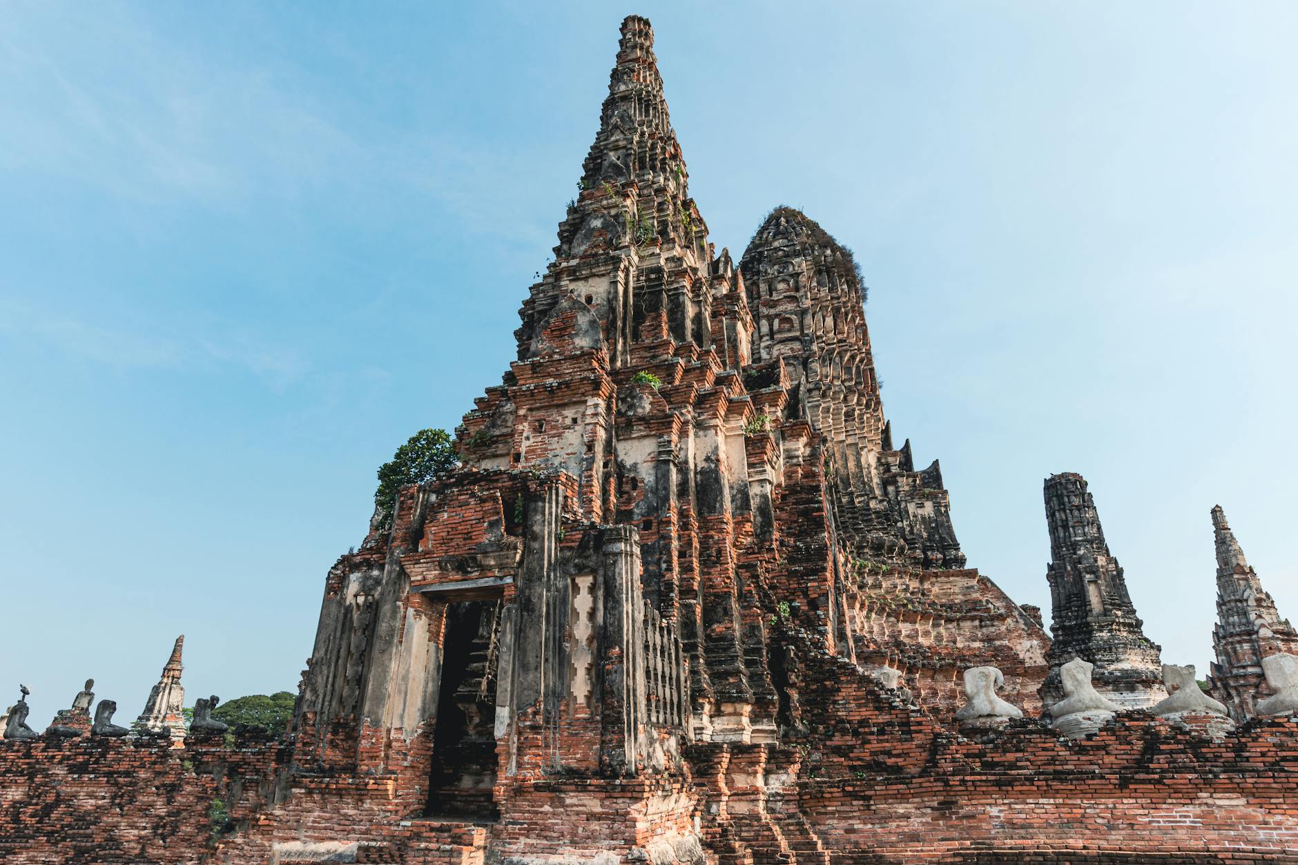 Explore the historic ruins of Wat Chaiwatthanaram in Ayutthaya with ancient Buddhist architecture.