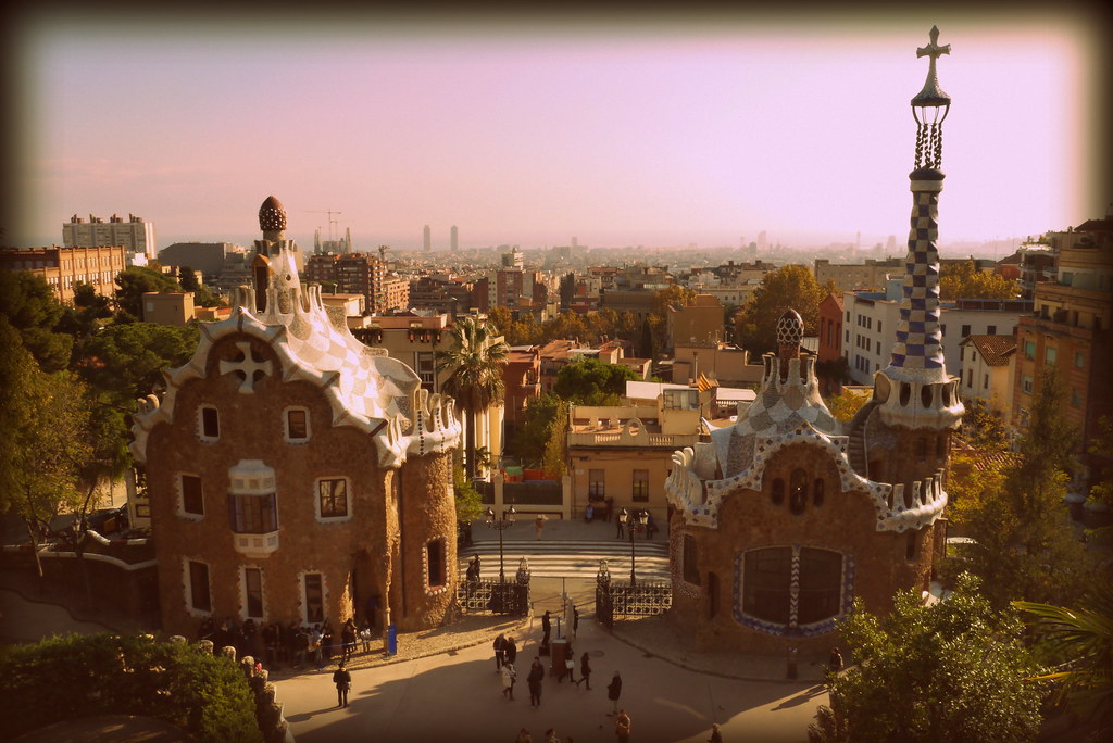 Barcelona skyline from Park Guell