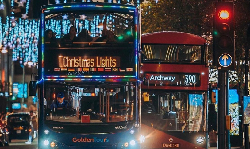 Christmas Lights Bus Tour London 2026 - Golden Tours