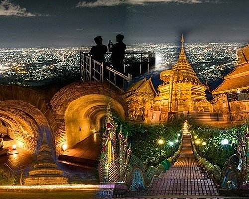 [1+1특가] 치앙마이 야간 도이수텝 + 왓우몽사원 (호텔 픽업 드랍 포함)