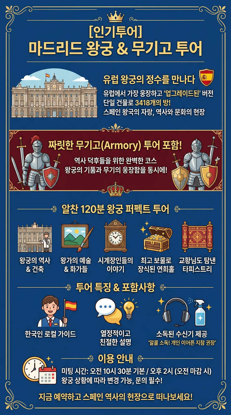 [인기투어] 마드리드 왕궁 투어 핵심 포인트
