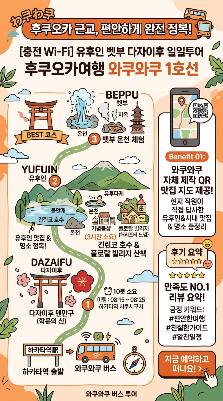 [충전 Wi-Fi] 유후인 투어 핵심 포인트