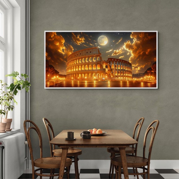 웅장한 로마 콜로세움 야경