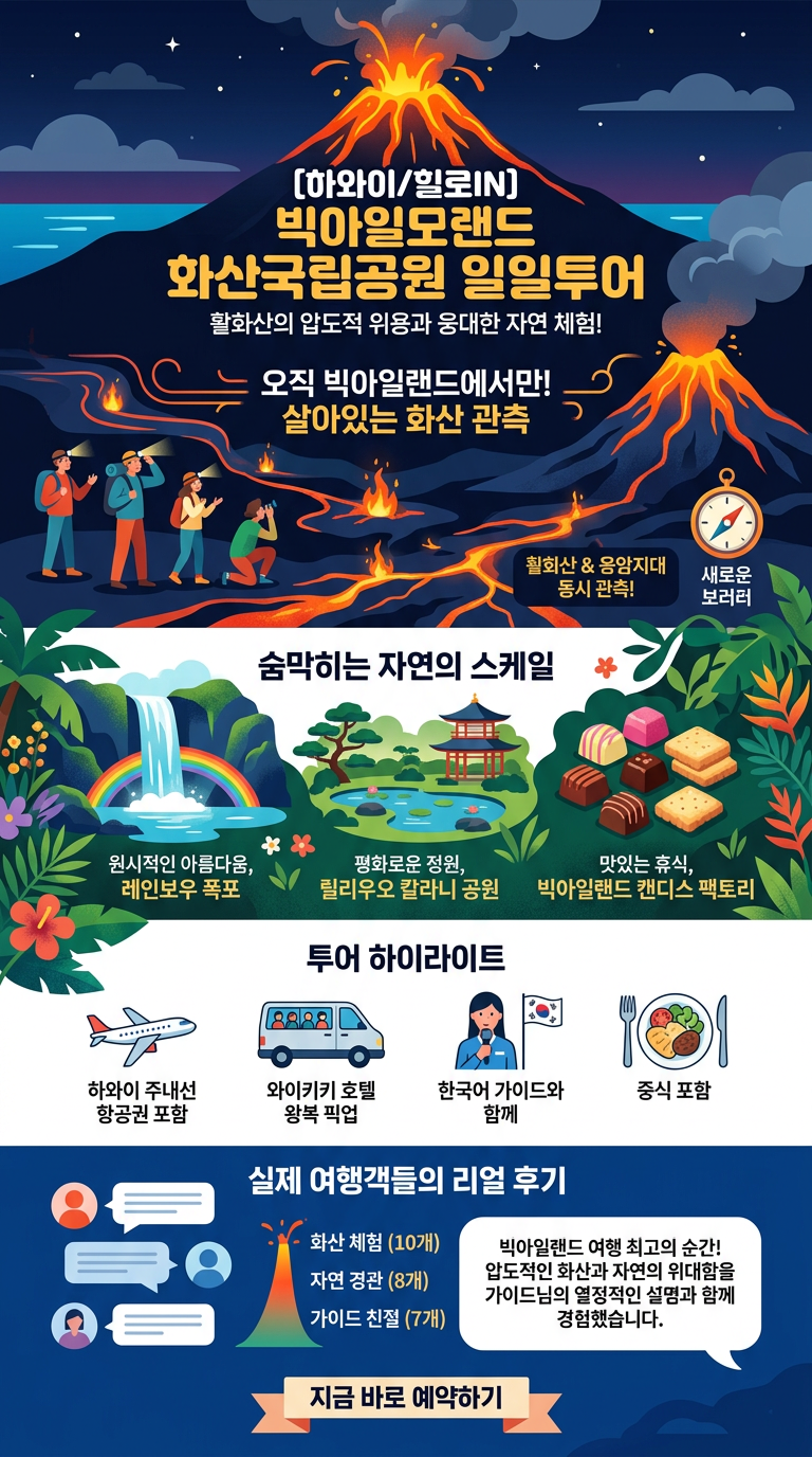 [하와이/힐로IN] 빅아일랜드 화산국립공원 투어 핵심 포인트