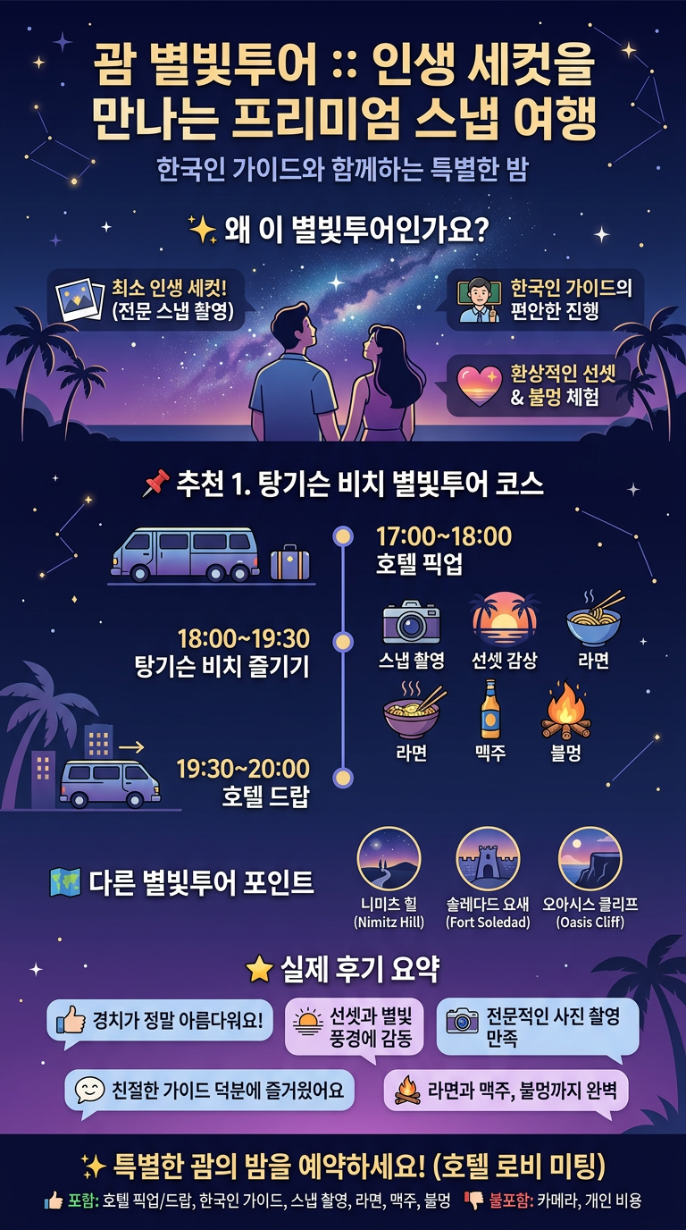 [괌 별빛투어] 한국인가이드 투어 핵심 포인트