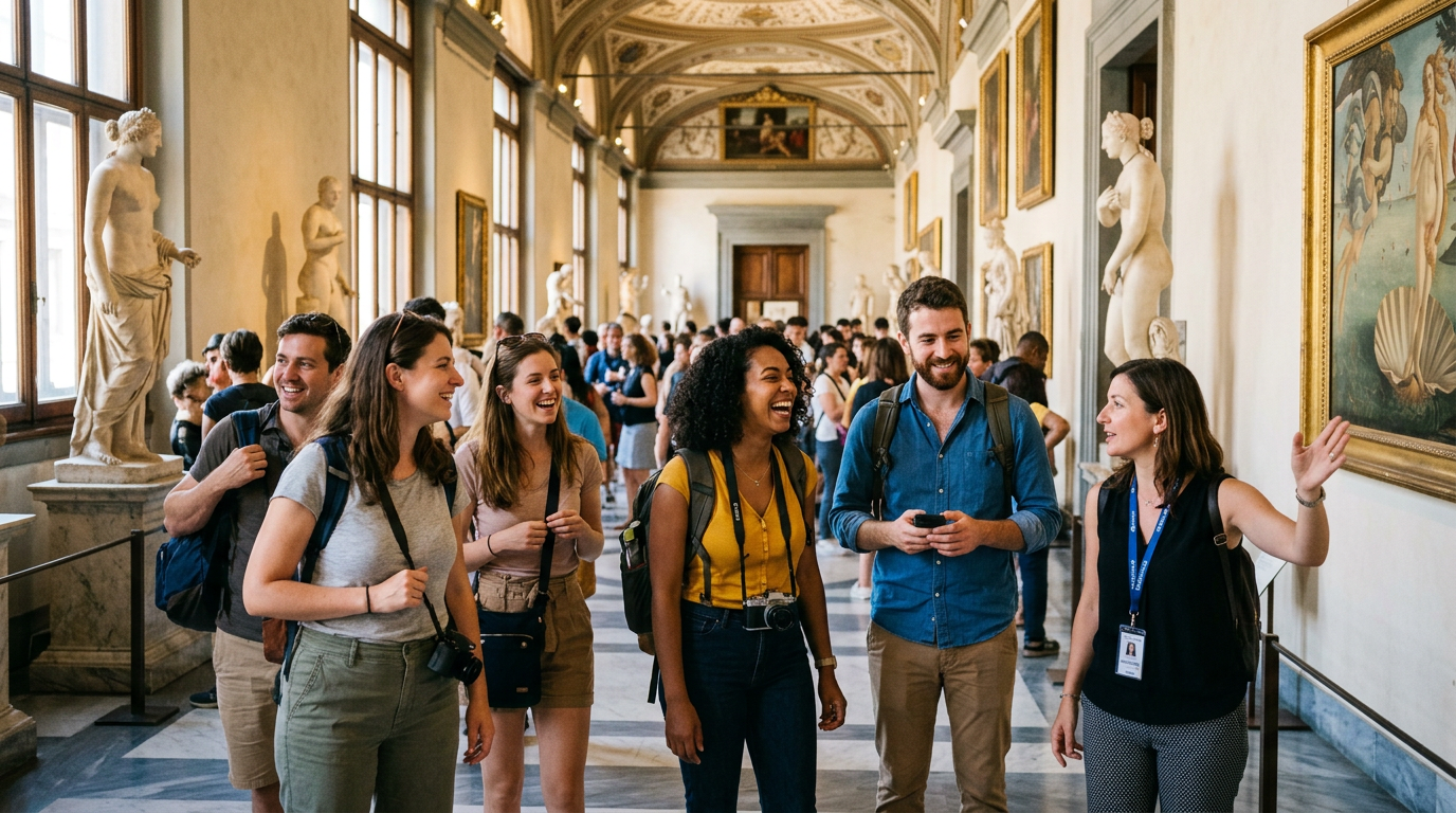 [피렌체]우피치미술관 오전핵심투어/소수인원9명/3시간/미술관전문가이드 투어 체험 추천