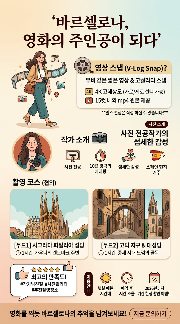 [무드미]스페인에서 영화처럼 남기는 투어 핵심 포인트