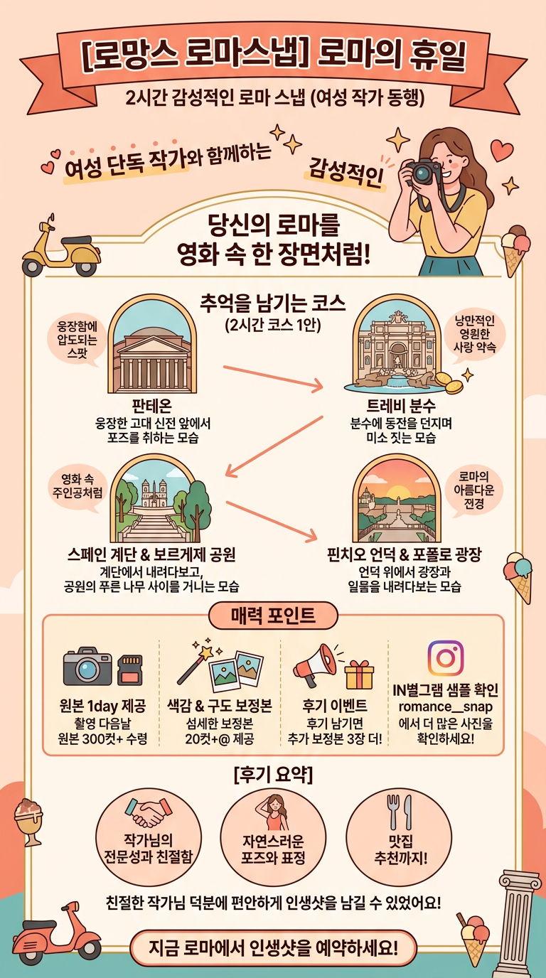 [로망스 로마스냅] 2시간 투어 핵심 포인트