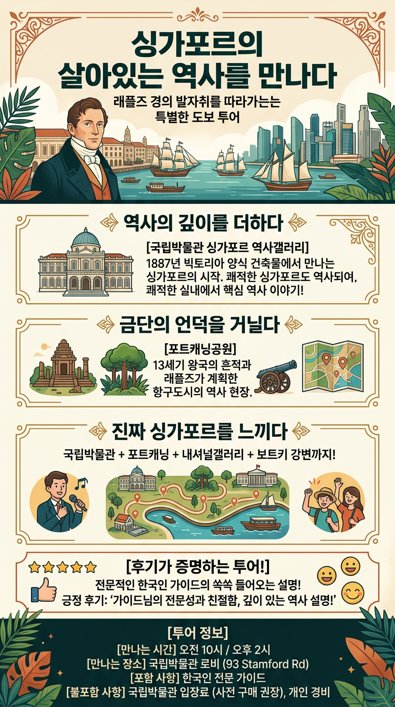 싱가포르 래플즈의 발자취를 투어 핵심 포인트