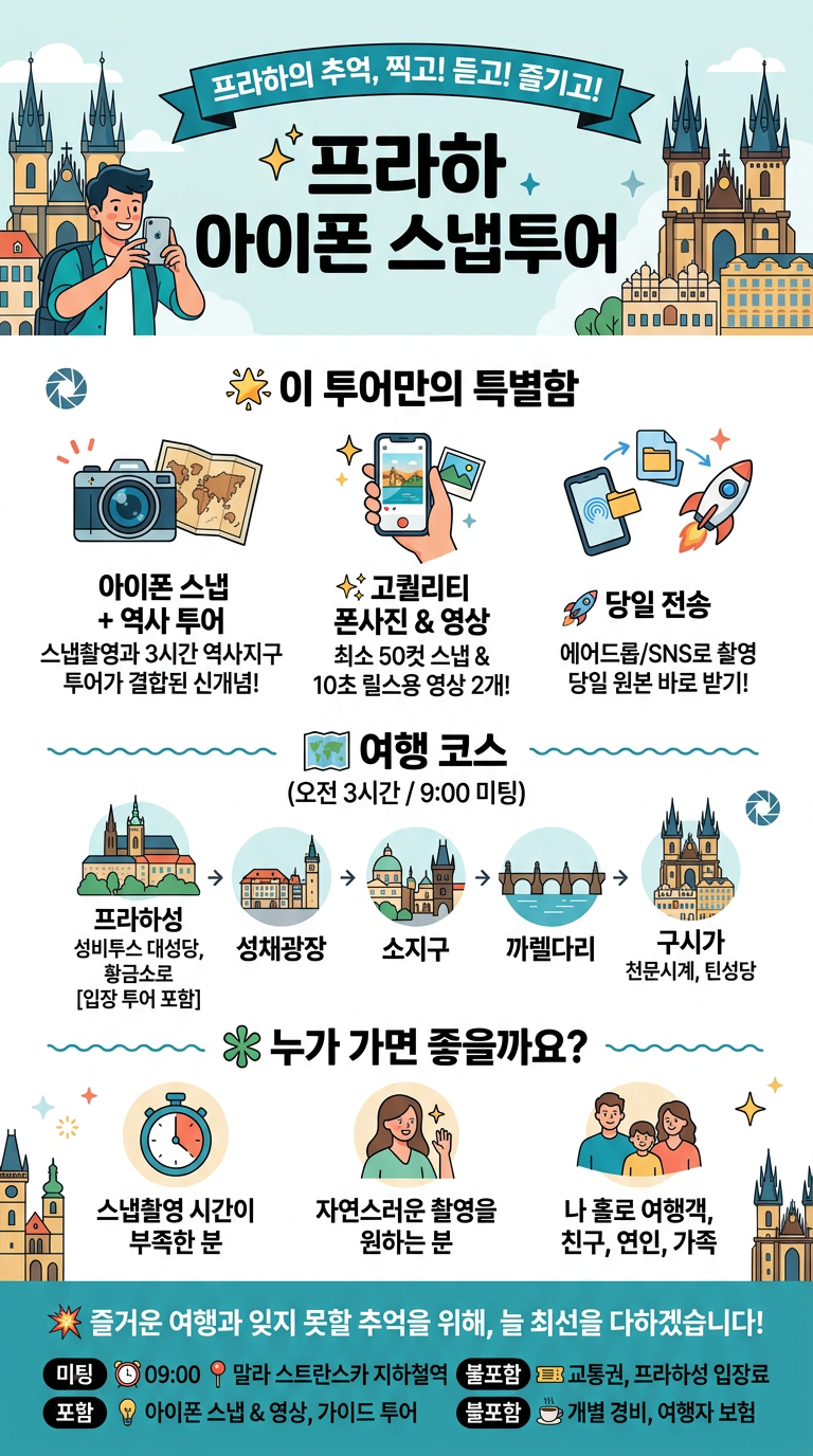 [프라하 아이폰 스냅투어] 투어 핵심 포인트