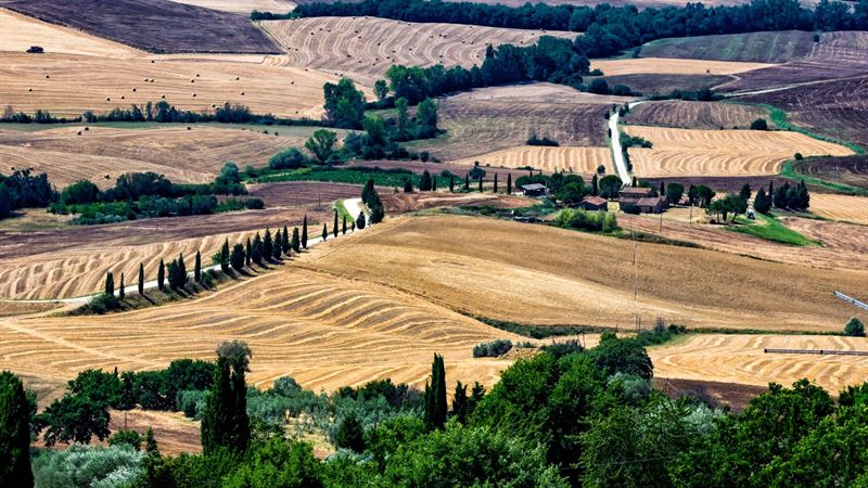 토스카나 유네스코 발도르챠 평원