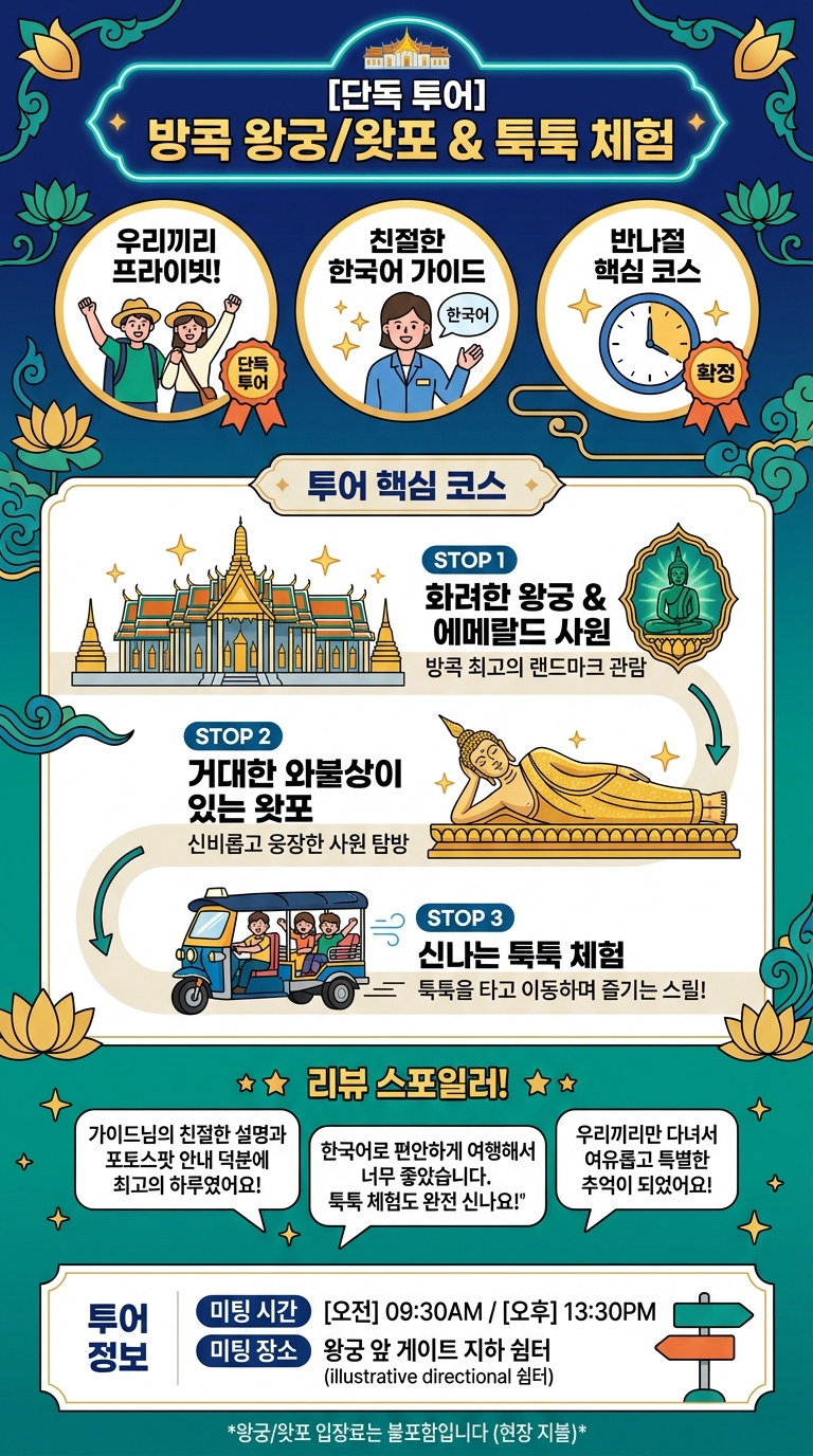 [단독 투어] 왕궁/왓포 투어 핵심 포인트