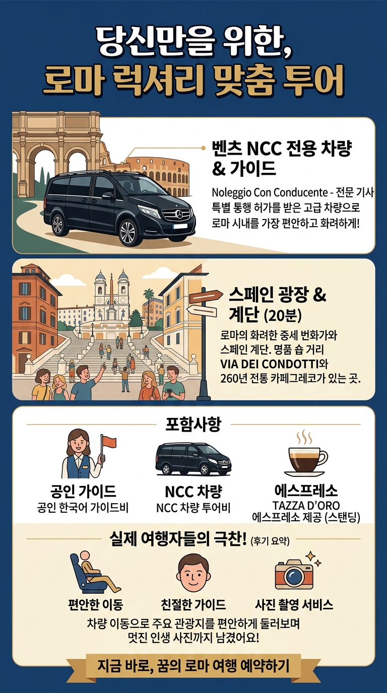 벤츠벤(NCC) 전용기사와 가이드/단독 투어 핵심 포인트