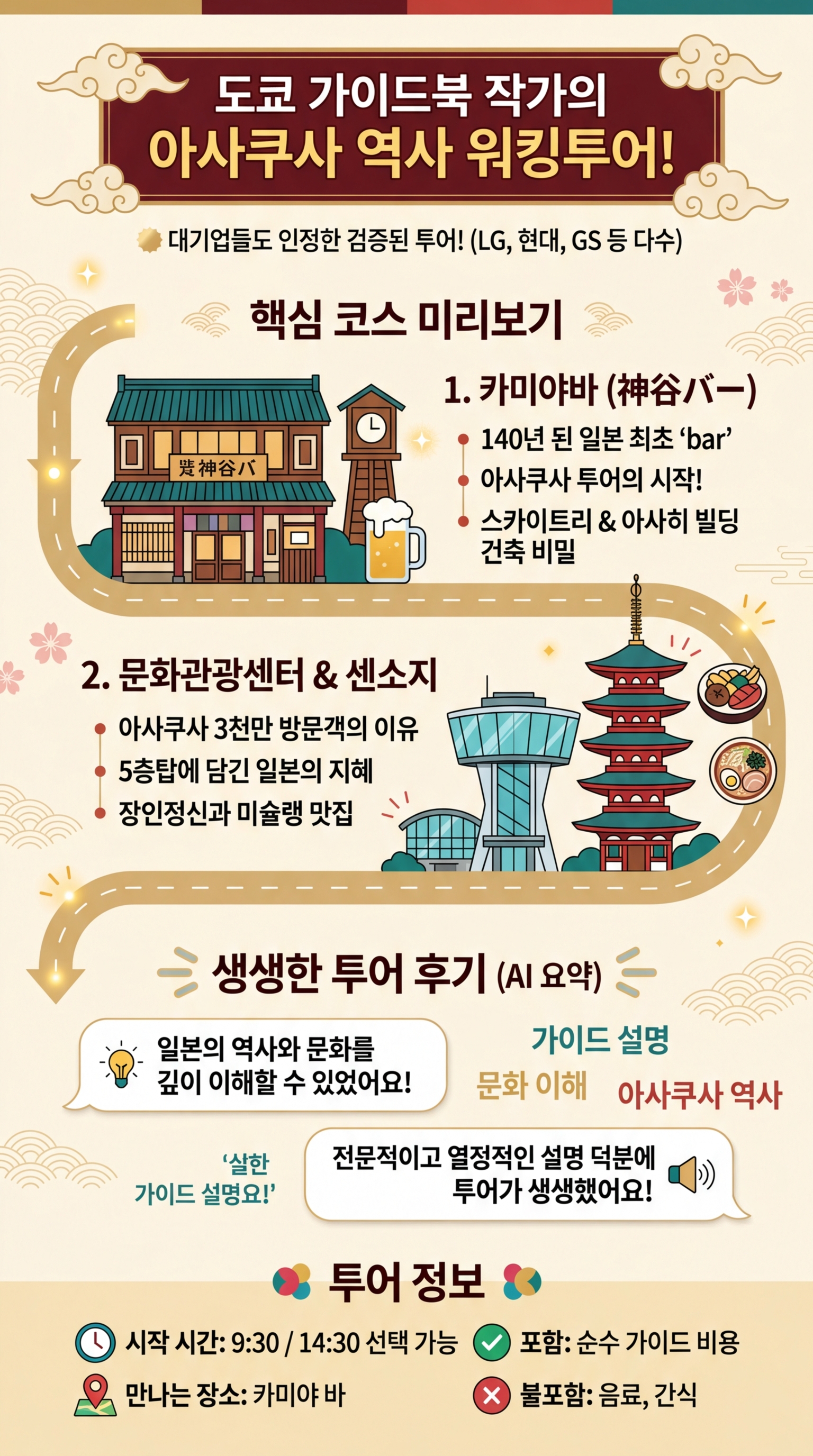 도쿄 가이드북 작가의 투어 핵심 포인트