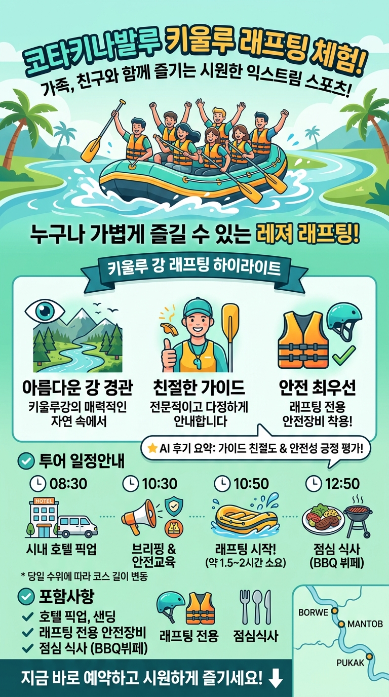 코타키나발루 키울루래프팅 체험! 투어 핵심 포인트