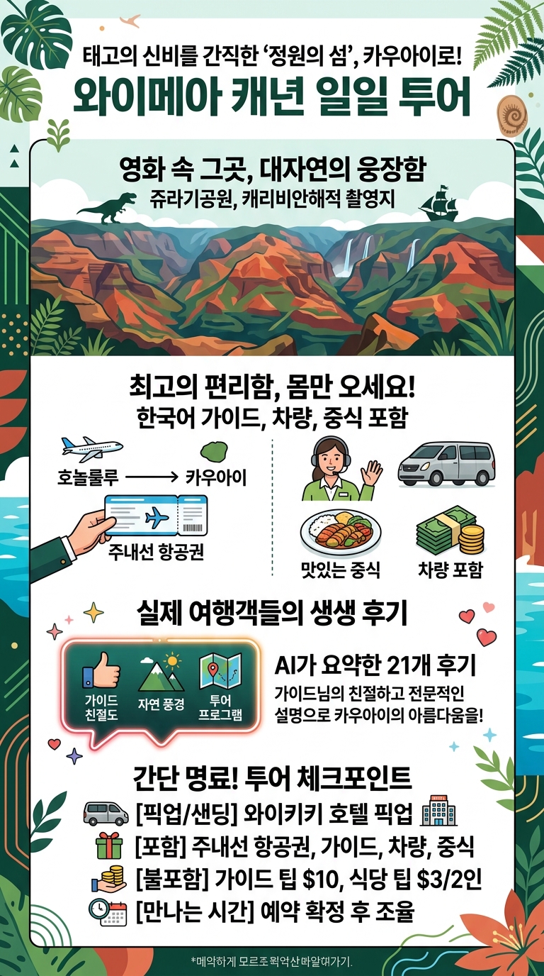 [카우아이] 한인가이드: 와이메아캐년 투어 핵심 포인트