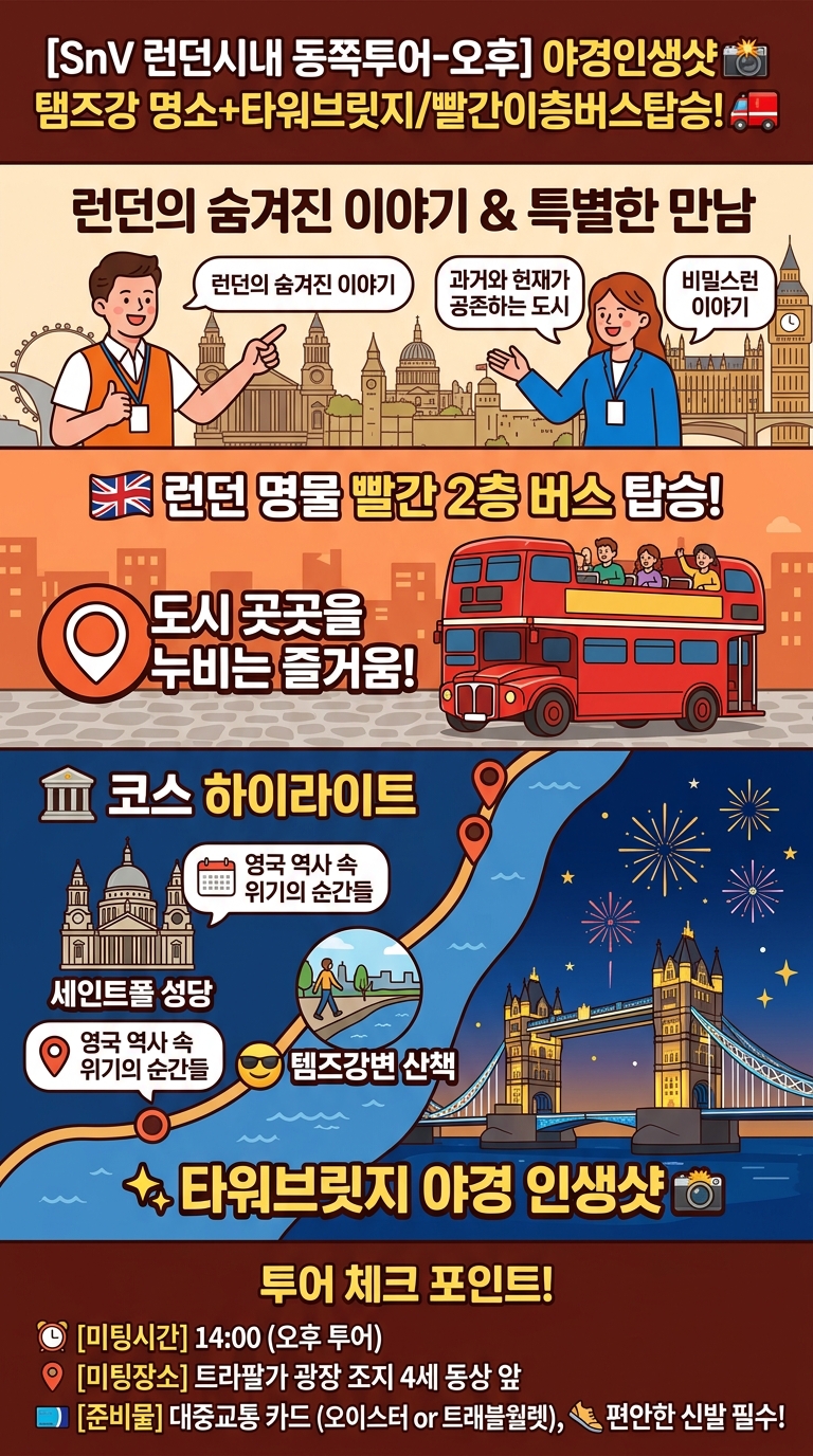 [SnV 런던시내 동쪽투어-오후] 투어 핵심 포인트