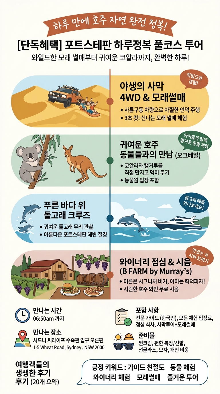 [단독혜택] 완성형 풀코스♪포트스테판 투어 핵심 포인트