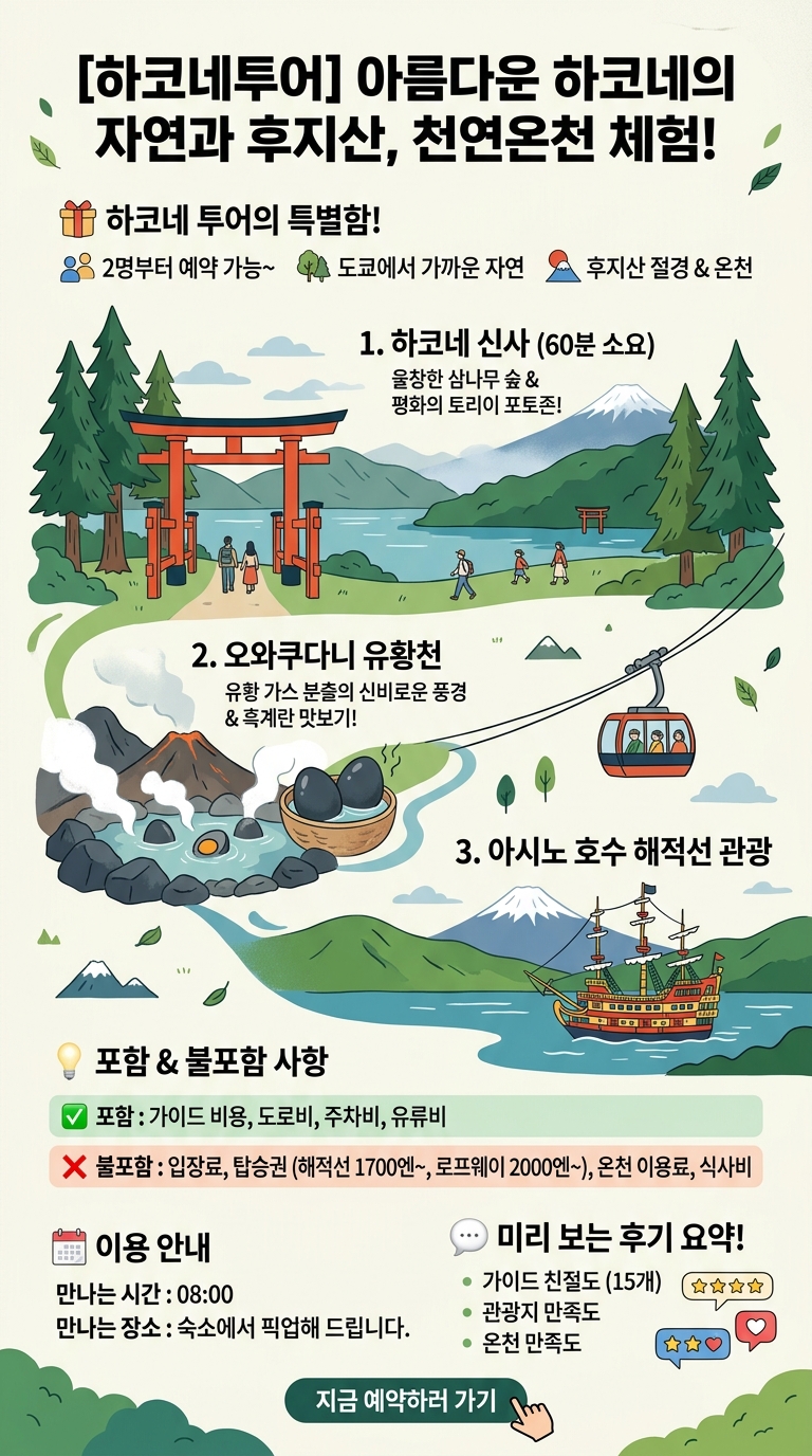 [하코네투어] 아름다운 하코네의 투어 핵심 포인트