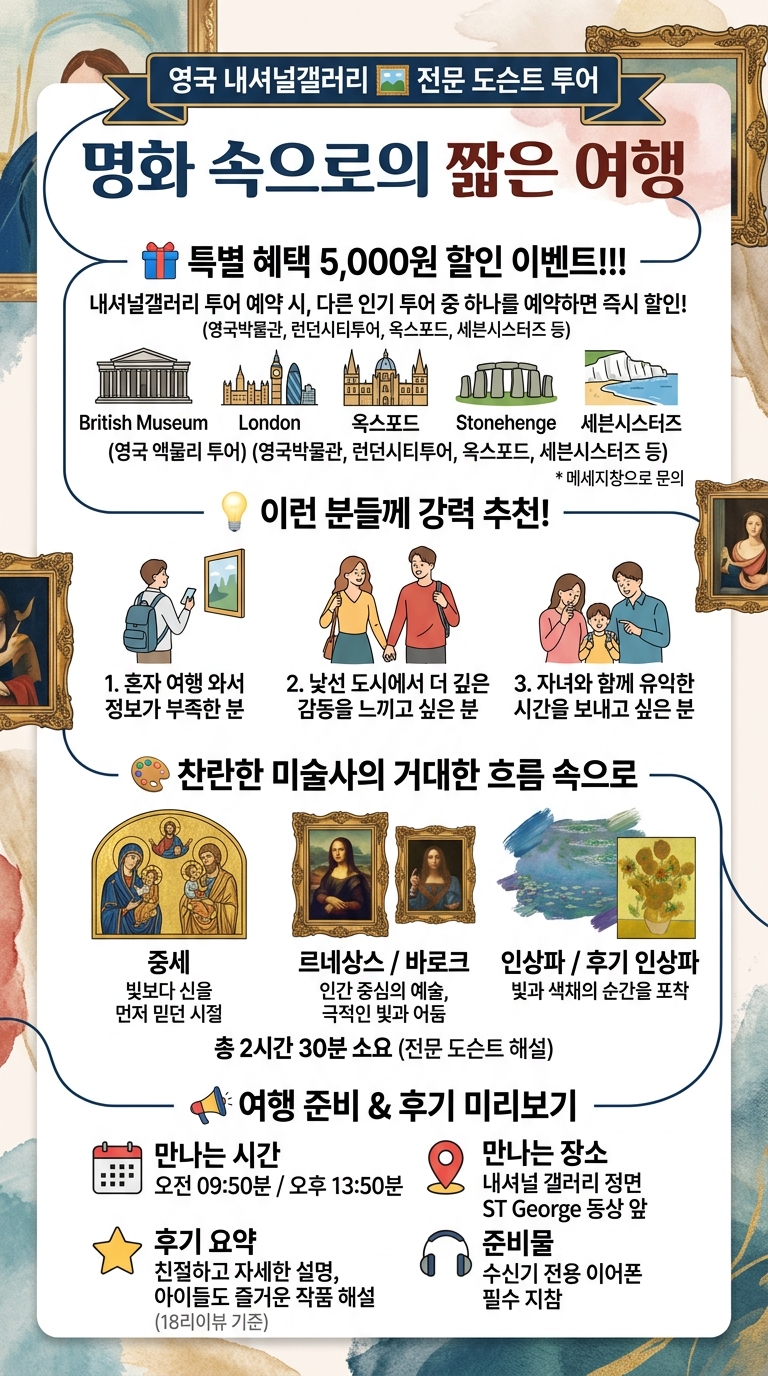 명화 속으로의 짧은 투어 핵심 포인트