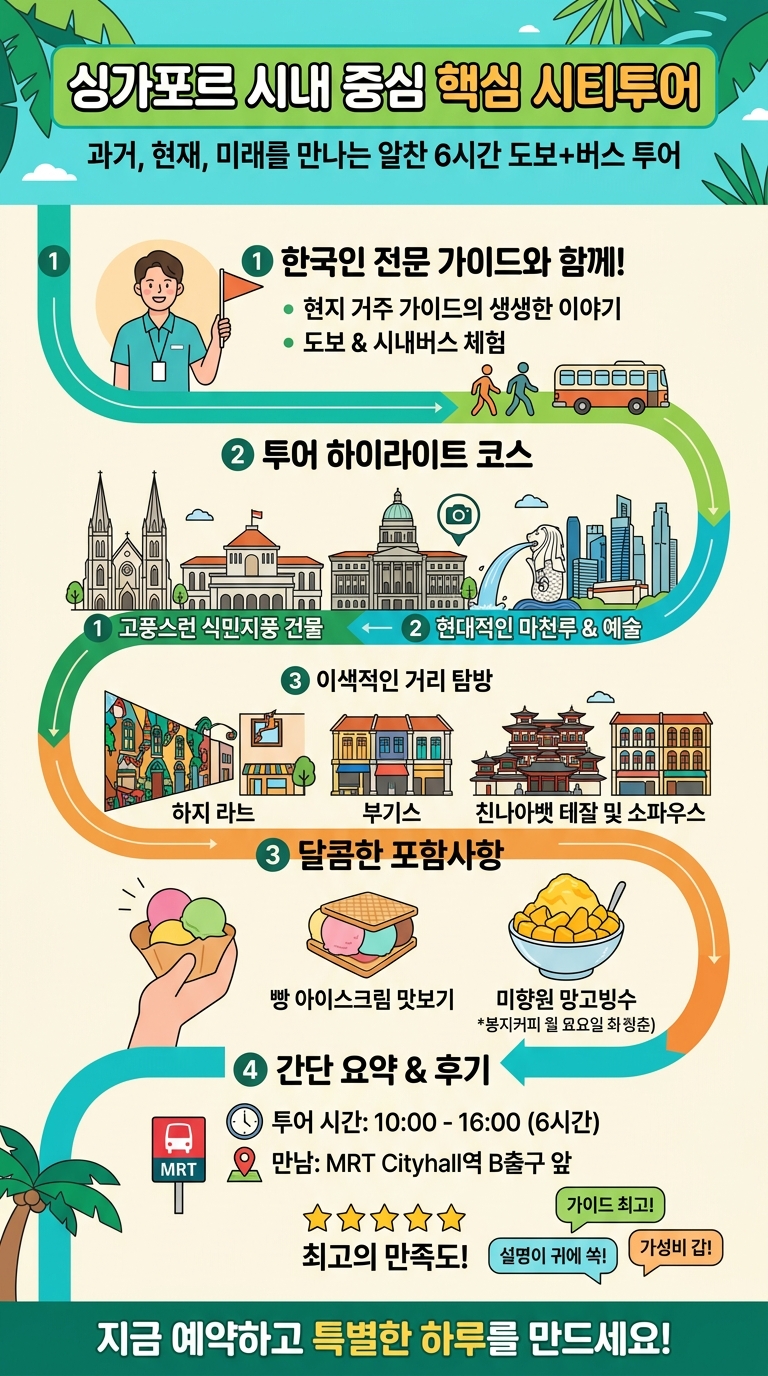 싱가포르 시내중심 핵심 투어 핵심 포인트