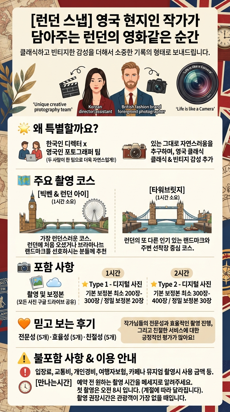 [런던 스냅] 영국 투어 핵심 포인트