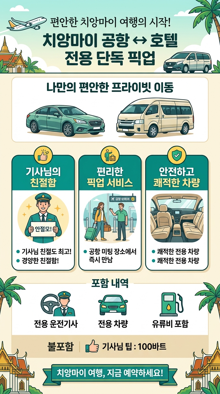 치앙마이 공항 투어 핵심 포인트