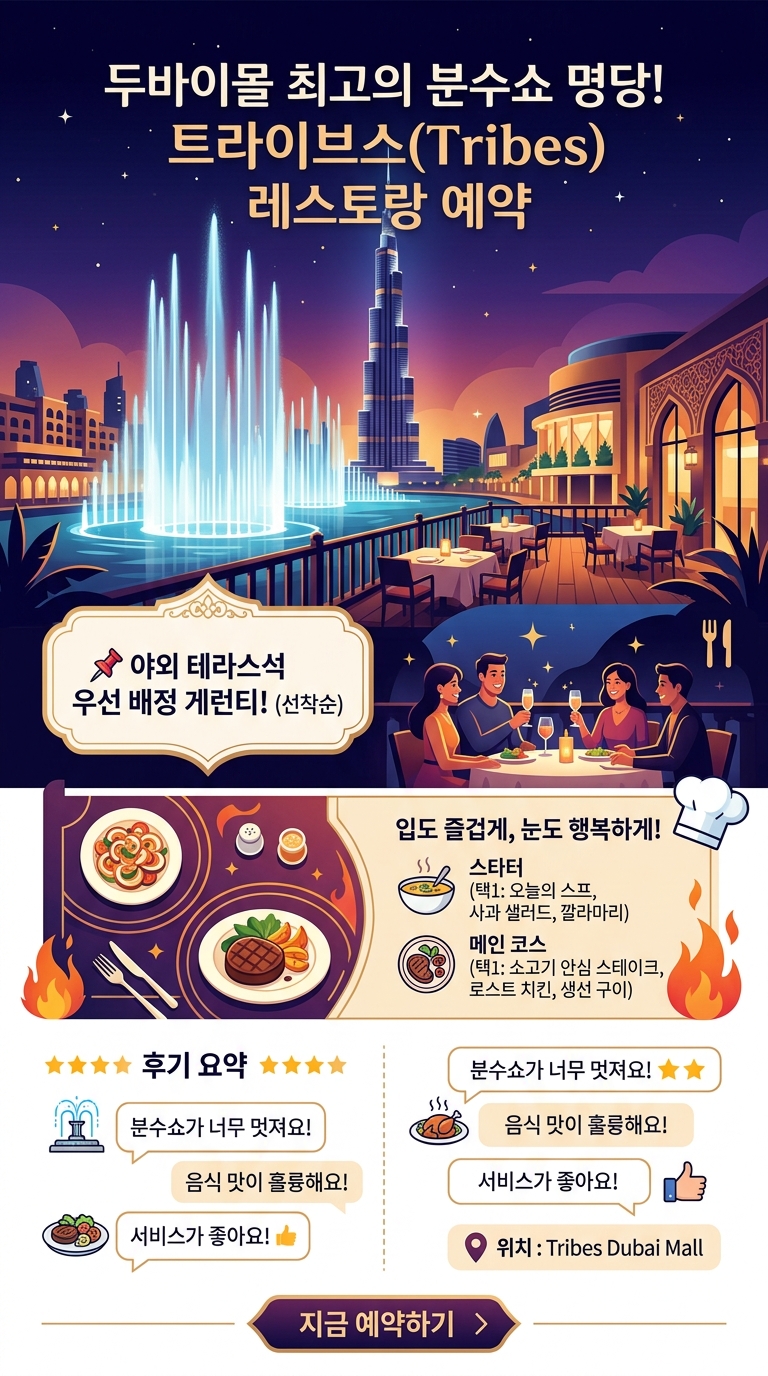 두바이몰 분수쇼 야경 투어 핵심 포인트
