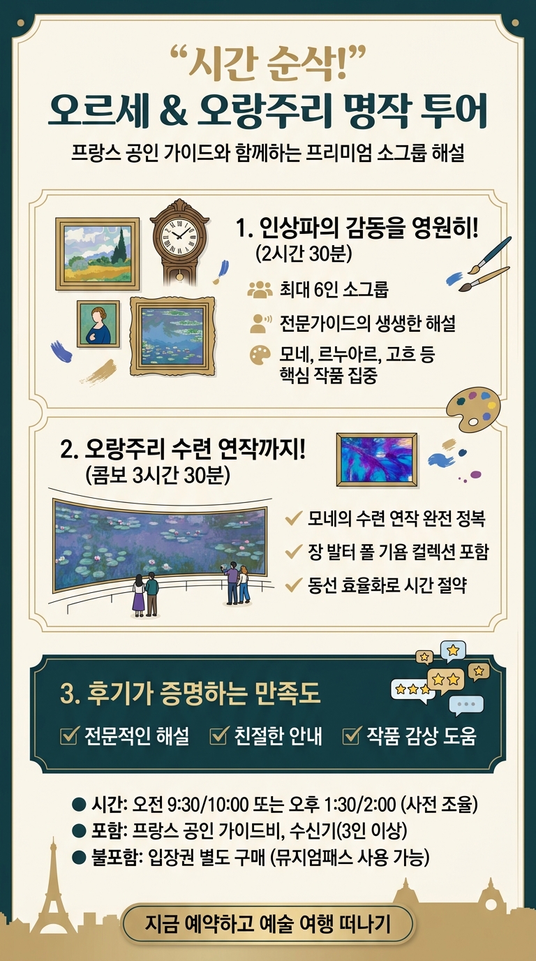 [오르세 2시간30분] 시간 투어 핵심 포인트