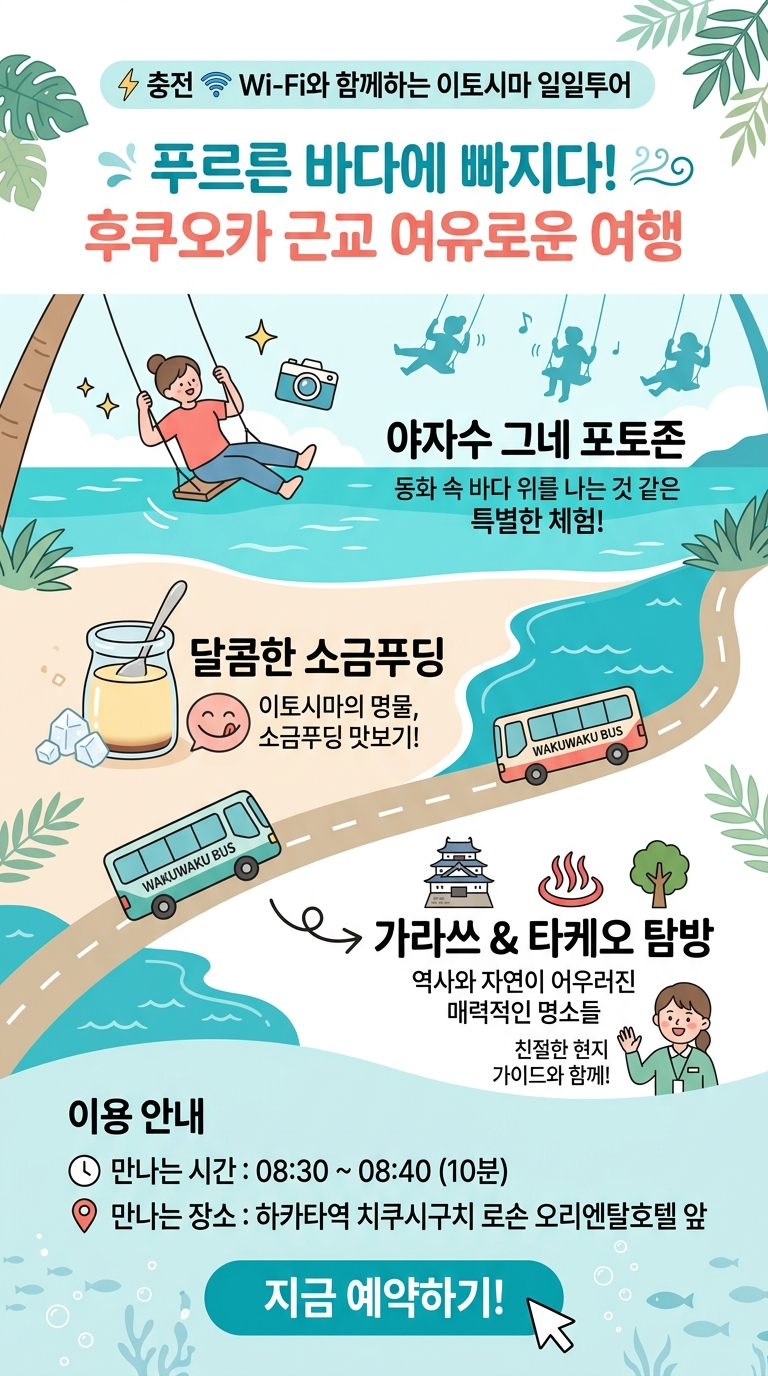 [충전 Wi-Fi] 이토시마 투어 핵심 포인트