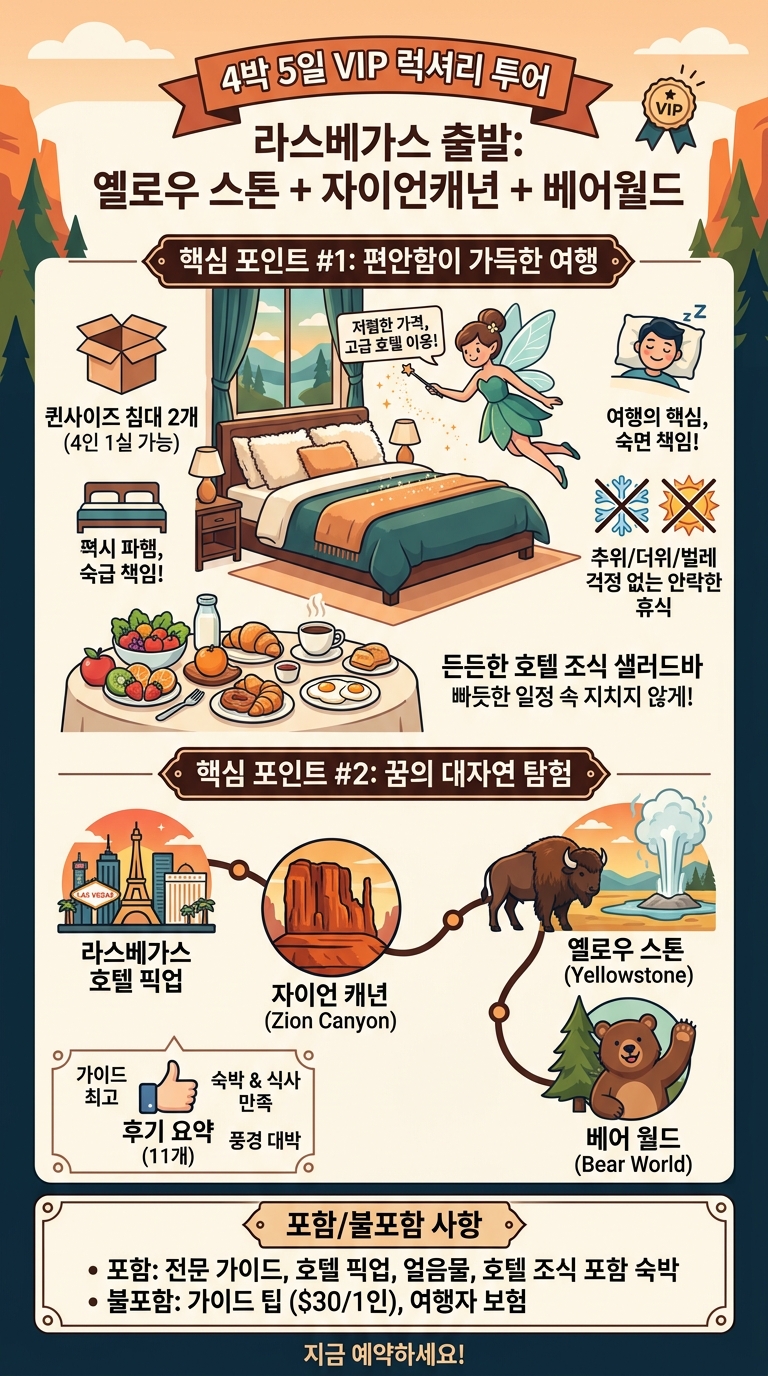 [4박 5일/베가스 출발] 투어 핵심 포인트