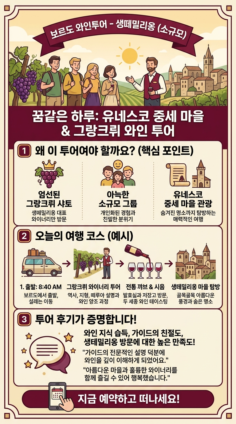 보르도 와인투어 -생떼밀리옹 투어 핵심 포인트