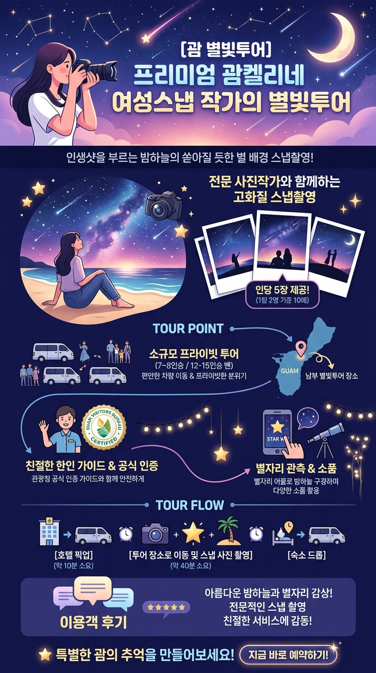 [괌 별빛투어] 프리미엄 투어 핵심 포인트