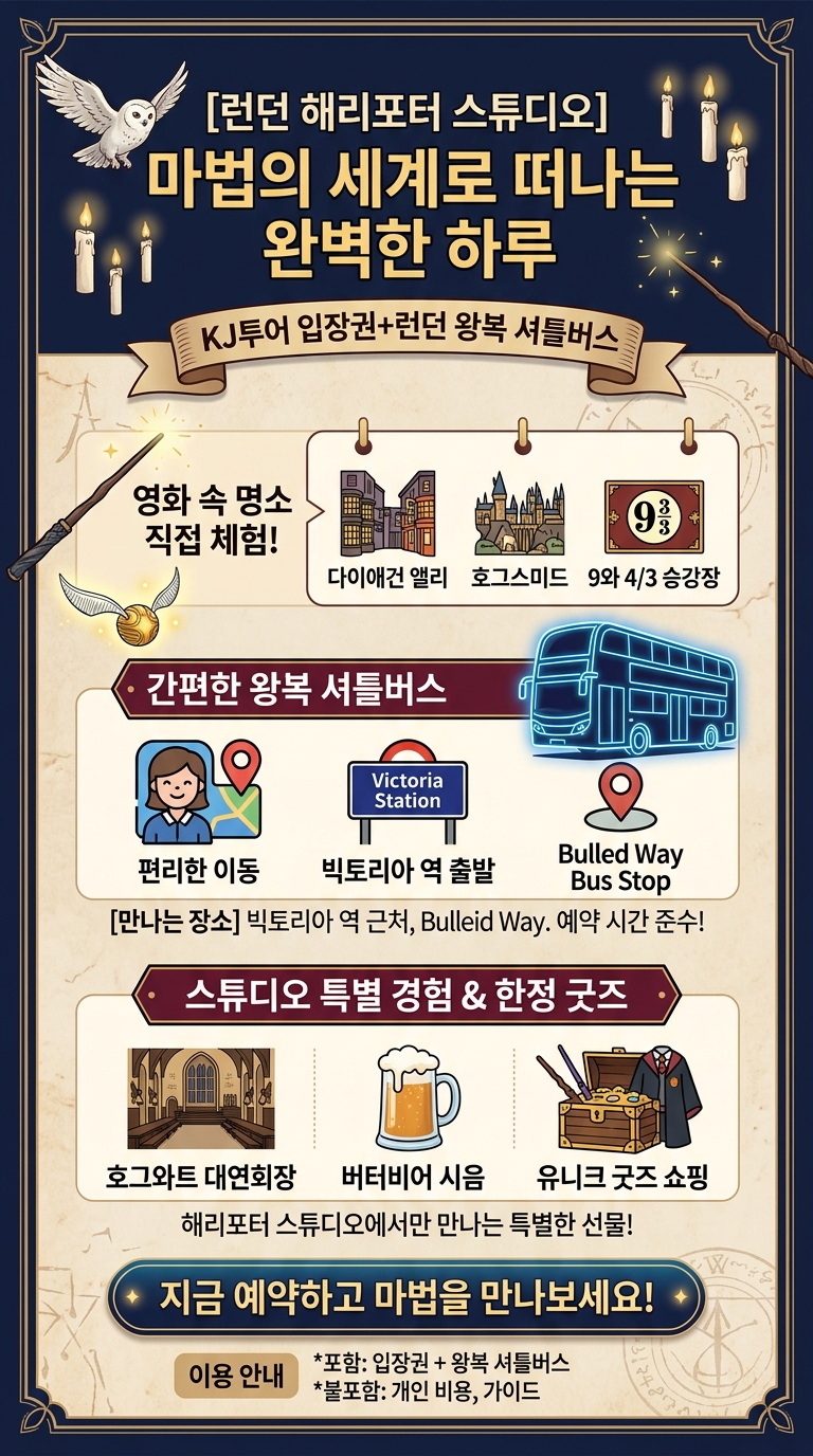[런던 해리포터 스튜디오-KJ투어] 투어 핵심 포인트