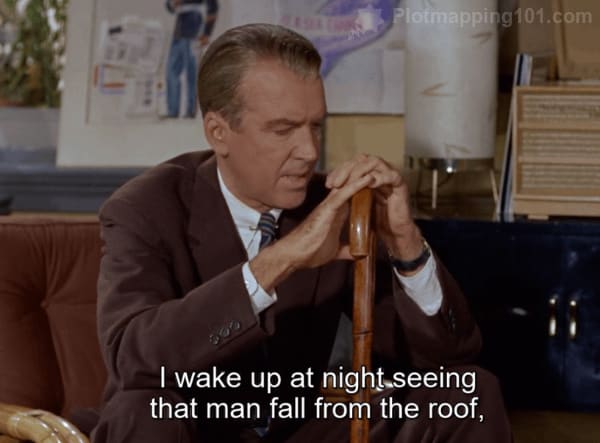 "I wake up at night seeing that man fall from the roof," Scottie tells Midge.