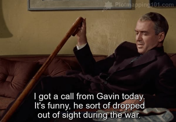 "I got a call from Gavin today.  It's funny, he sort of dropped out of sight during the war."
