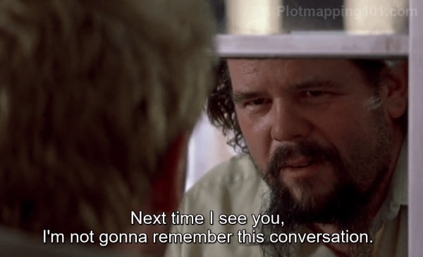 "Next time I see you, I'm not gonna rememb er this conversation," Leonard finishes.