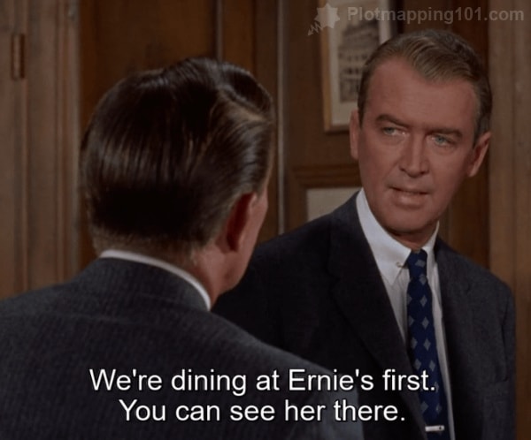 "We're dining at Ernie's first.  You can see her there," Gavin informs him.