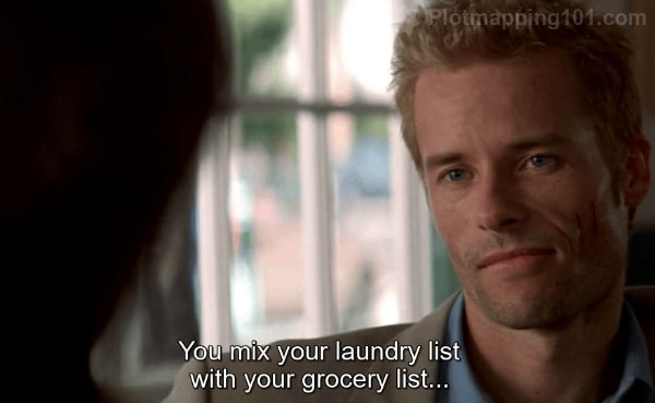 "You mix your laundry lsit with your grocery list..."