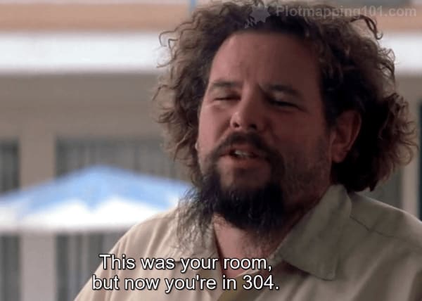 "This was your room, but now you're in 304," Burt clarifies.