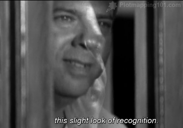 "This slight look of recognition," Leonard says, thinking of Sammy's smile through the glass door.