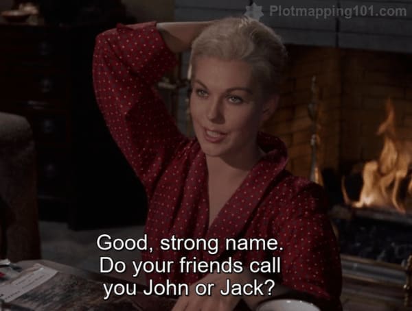 "Good, strong name.  Do your friends call you John or Jack?" Madeleine asks as she puts up her hair.