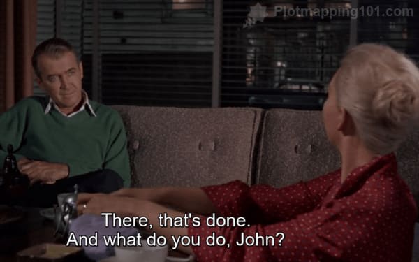 "There, that's done.  And what do you do, John?" Madeleine asks.