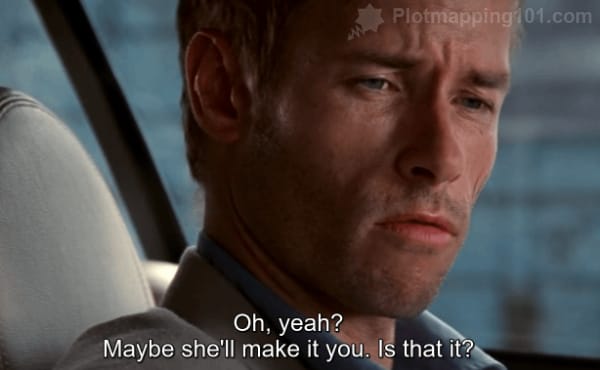 "Oh, yeah?  Maybe she'll make it you.  Is that it?" Leonard replies.