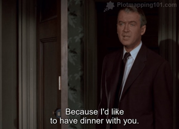 "Because I'd like to have dinner with you," Scottie corrects her.