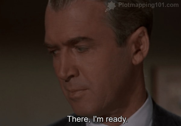 "There, I'm ready," Judy says, while the camera lingers on Scottie's face.